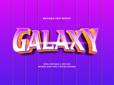 Galaxy Text Effect 3d text alphabet editable font editable text font effect galaxy headline lettering text effect typesetting typography