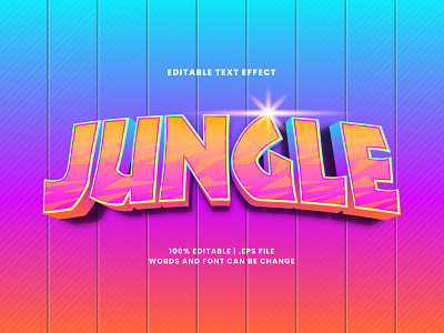 Jungle Text Effect 3d text alphabet editable font editable text font effect headline jungle lettering text effect typesetting typography