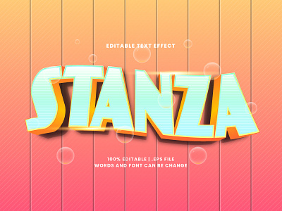 Stanza Text Effect 3d text alphabet editable font editable text font effect headline lettering stanza text effect typesetting typography