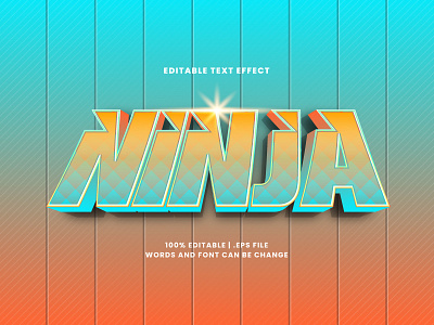 Ninja Text Effect 3d text alphabet editable font editable text font effect headline lettering ninja text effect typesetting typography