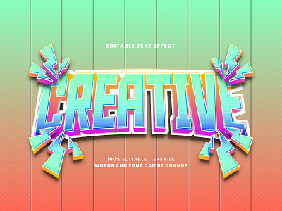 Creative Text Effect 3d text alphabet creative editable font editable text font effect headline lettering text effect typesetting typography