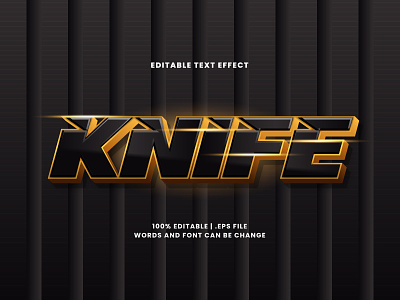 Knife Text Effect 3d text alphabet editable font editable text font effect headline knife lettering text effect typesetting typography