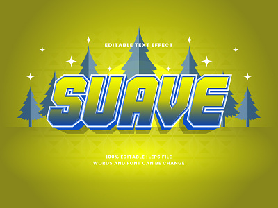 Suave Text Effect 3d text alphabet editable font editable text font effect headline lettering suave text effect typesetting typography