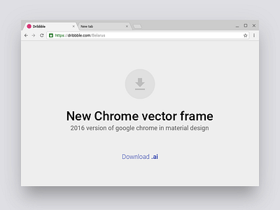 New Chrome vector frame browser chrome flat frame freebie material mockup ui web