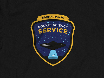 Rocket science service t-shirt bage minsk night print sky stripe t shirt ufo