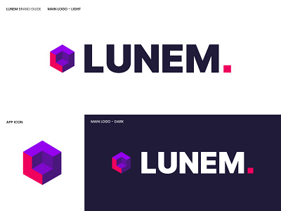 Lunem - marketing agency logo design adobe illustrator branding design figma illustration logo logotype marketing ui vector