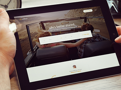 Lamule - Ride sharing branding clean ipad mobile ride sharing ui ux website