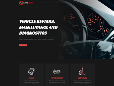Automotive Business Website Design automotive business landing page website design