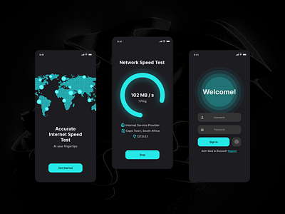 Internet Speed Test App UI Design