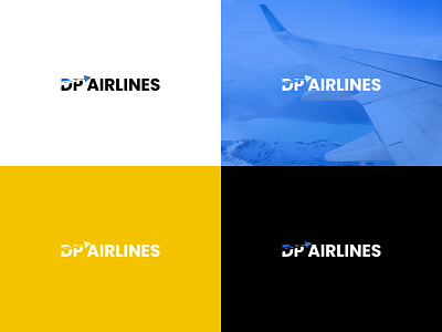 Modern Lettermark Aviation Company Logo For DP AIRLINES a flight logo