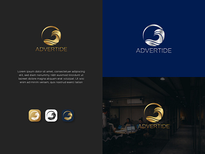 Modern Attractive Luxury Abstract Logo For Advertide Company