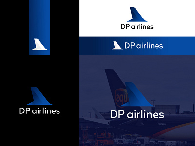 Modern Aviation Company Logo For DP AIRLINES aviation logo