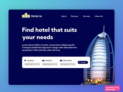 Hotel Booking Web Design design ui web