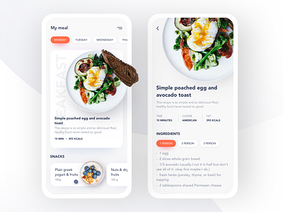 Daily Food app by Asya 🌚 for Windmill on Dribbble