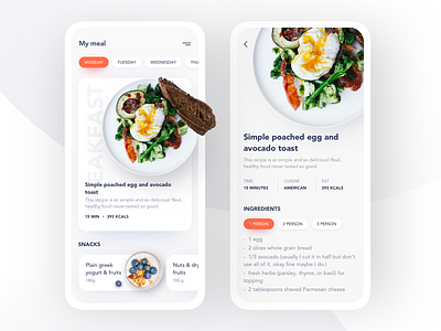 Daily Food app analytic app design application clean clean ui concept design food food app health interface ios minimal mobile design product design typography ui userinterface ux