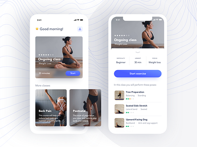 Yoga App accessibility app design clean clean ui concept design easy to use likeforlike meditate minimal mobile app mobile design namaste product design ui ux yoga app