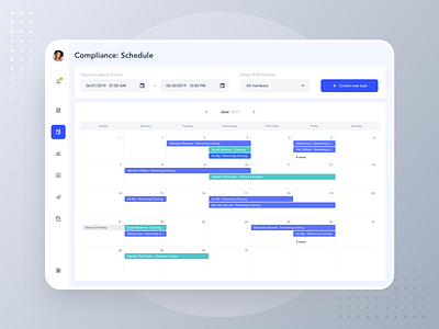 Swimming pool manager accessibility analytic calendar clean clean ui complex concept concept design dashboad dashboard design design easy to use product design
