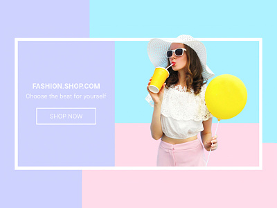 Fashion banner advertise banner bright color color palette fashion girl web