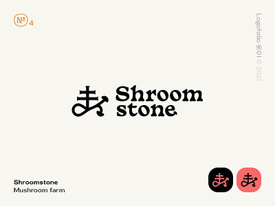 Logofolio №01 — Shroomstone behance branding cross design graphic design graphic designer icon logo mushroom vector