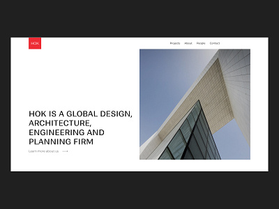 HOK - Website concept architecture branding corporate design engineering graphic design interiors logo product typography ui ux vector webdesign