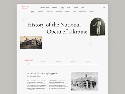 National Opera and Ballet Theater of Ukraine — History art ballet branding corporate dance design history landing logo opera page photography product screen theatre typography ui ukraine ux visual