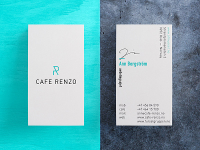 Cafe Renzo Piano - Business Card art astrup business card fearnley identity logo modern museum piano renzo
