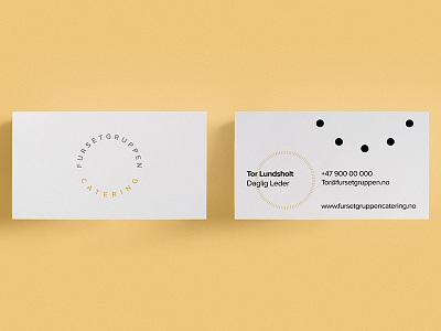 FG Catering - Business Cards catering dots dynamic identity logo norway oslo visual