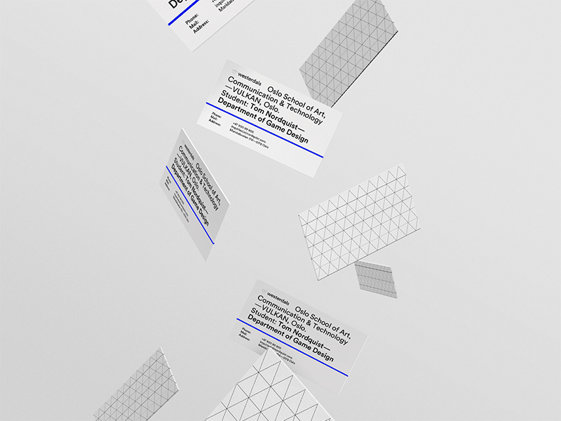 Dynamic business cards for Westerdals' study programs