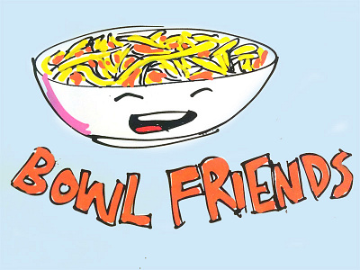 Bowl Friends anime cartoon illustration paint sketch weird