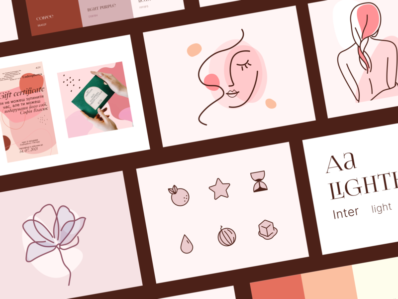 Endosperes Origin Iconography & Visual elements beauty beauty care branding cosmetics design design studio graphic design icon iconography illustration line art logo shapes vector visual element