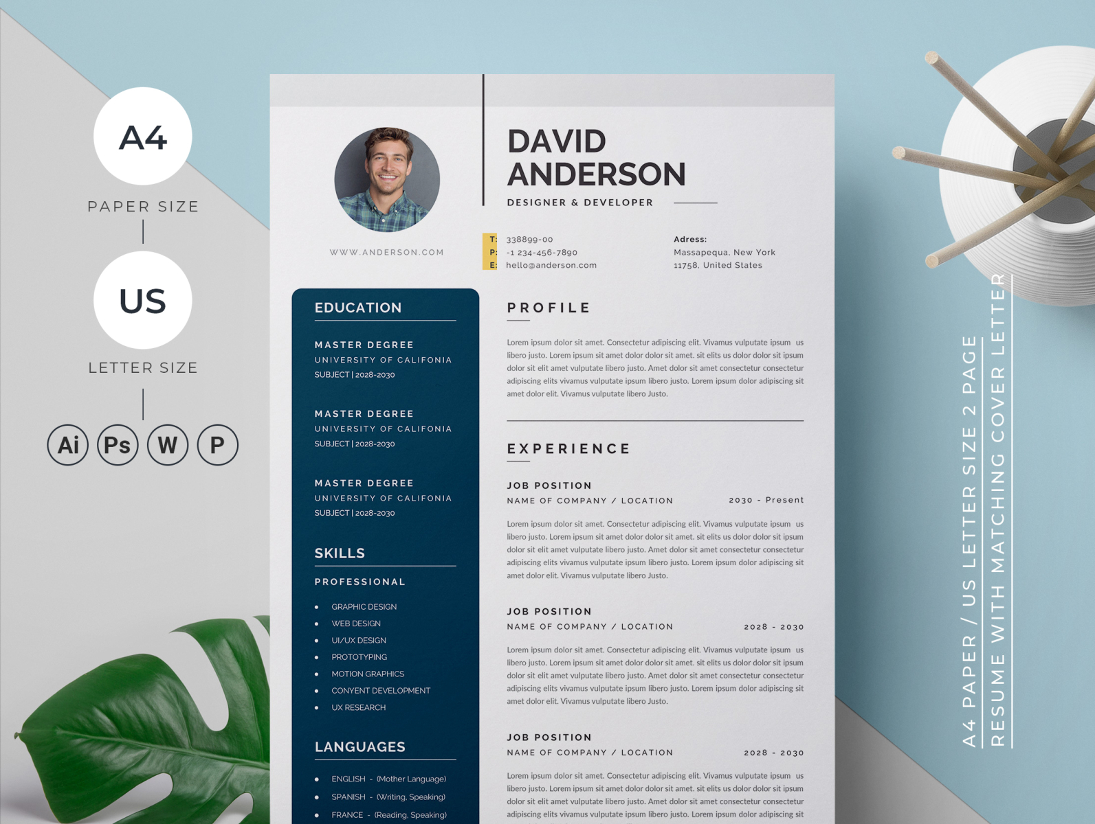 Resume by Generous Art on Dribbble