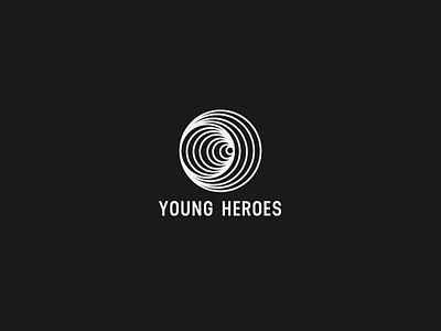 Young Heroes brand branding design geometric logo type