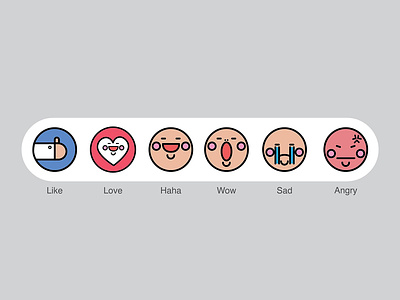 Facebook like button - smily zone graphic design illustraion like smily zone ui ux