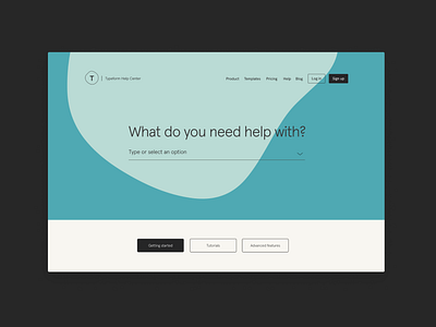 Redesign of Typeform's Help Center help center interactive simple typeform ui design ux design