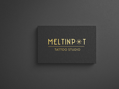 Meltinpot Tattoo Studio - Logo branding design flat graphic design illustration logo typography vector