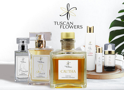 Label - Tuscan Flowers Shop branding design graphic design illustration label logo typography vector