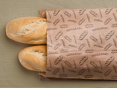 Bread pattern. Hand drawn sketch background bakery bread food hand drawn illustration ink sketch