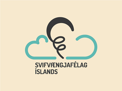 Svifvængjafélag Íslands logo clouds iceland logo paragliding reykjavik