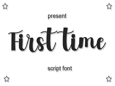 First time font