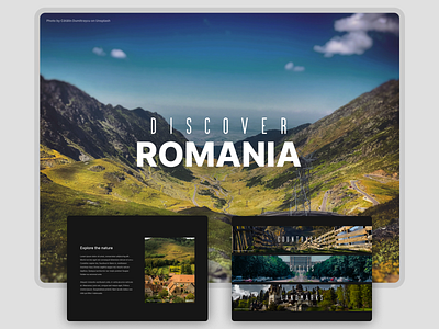 Discover Romania - Landing page