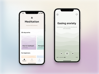 🧘🏻‍♀️ Mindfulness app app design interaction mobile product ui ux visual