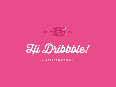 Hi Dribbble! brand debut dribbble fast first shot font graphic graphic designer lettering logo minimal vector