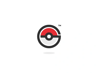 Pokémon GO re-designed logo illustration lettering logo minimal monogram pokeball pokemon pokemon go restyling trade mark