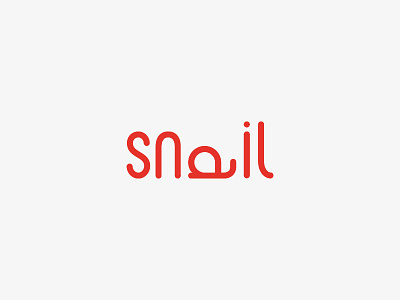 Snail creative font idea less is more. lettering logo logodesign logotype minimal sans serif snail word as image