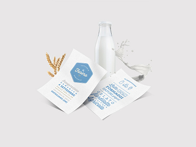 Fusero - Flyer design cheese flyer food ice cream icon lettering logo milk minimal mockup typography wheat