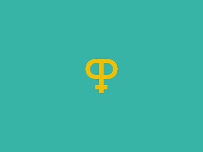 P + Femine symbol logo cosmetics femine symbol femininity goddess greek logo minimal monogram pheme symbol trade mark
