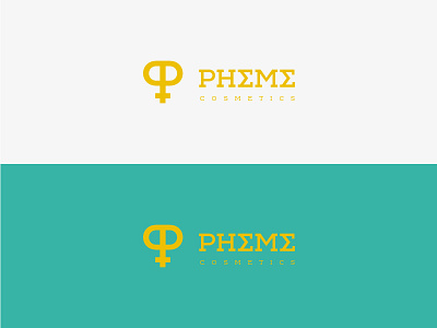 Pheme Cosmetics Logo cosmetics femine symbol femininity goddess greek logo logotype minimal monogram pheme symbol trade mark