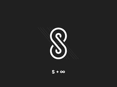 S + Infinity brand grid infinity lettering logo logo design minimal s symbol trade mark type