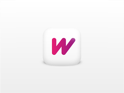 3D app design 3d app ettering flat icon logo monogram shades w