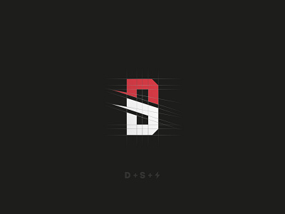 D+S+SPEED MONOGRAM car driver ds grid lettering logo minimal monogram power racing speed sport